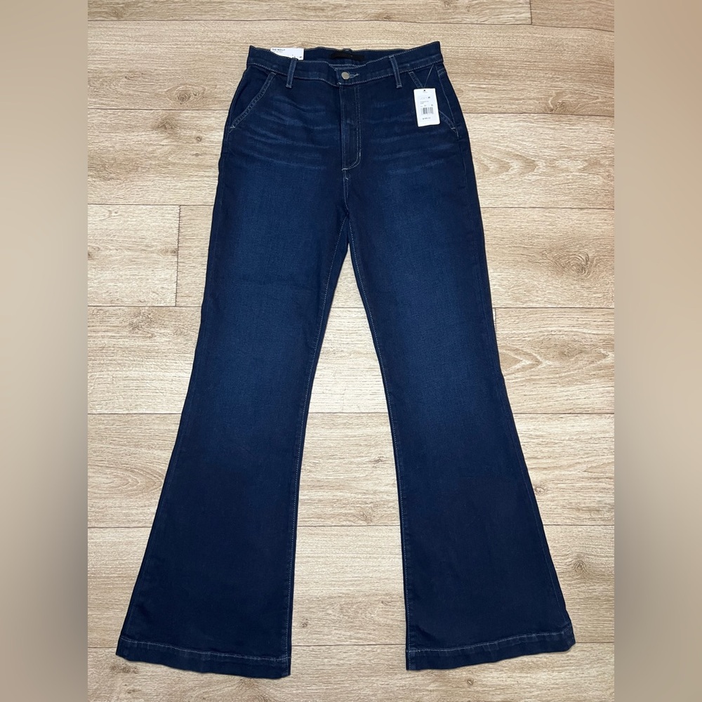 Joe's Women's The Molly Wink High Rise Flare Jean Size 31(31x34) Dark Blue Wash